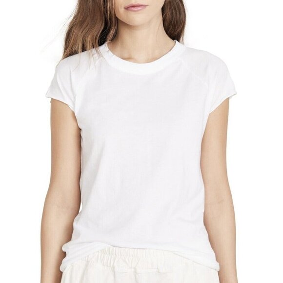 Nili Lotan White Short Sleeve Baseball Tee Shirt Women’s Size Small Top - Picture 1 of 9